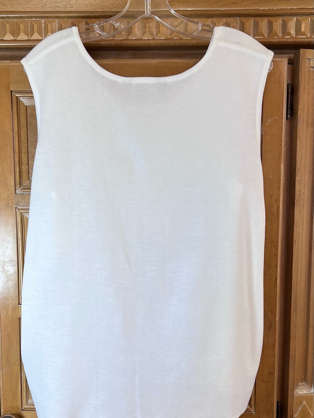 NWT Ming Wang White Knit Tank Top 2X Sleeveless Scoop Neck Plus Size - Picture 5 of 5